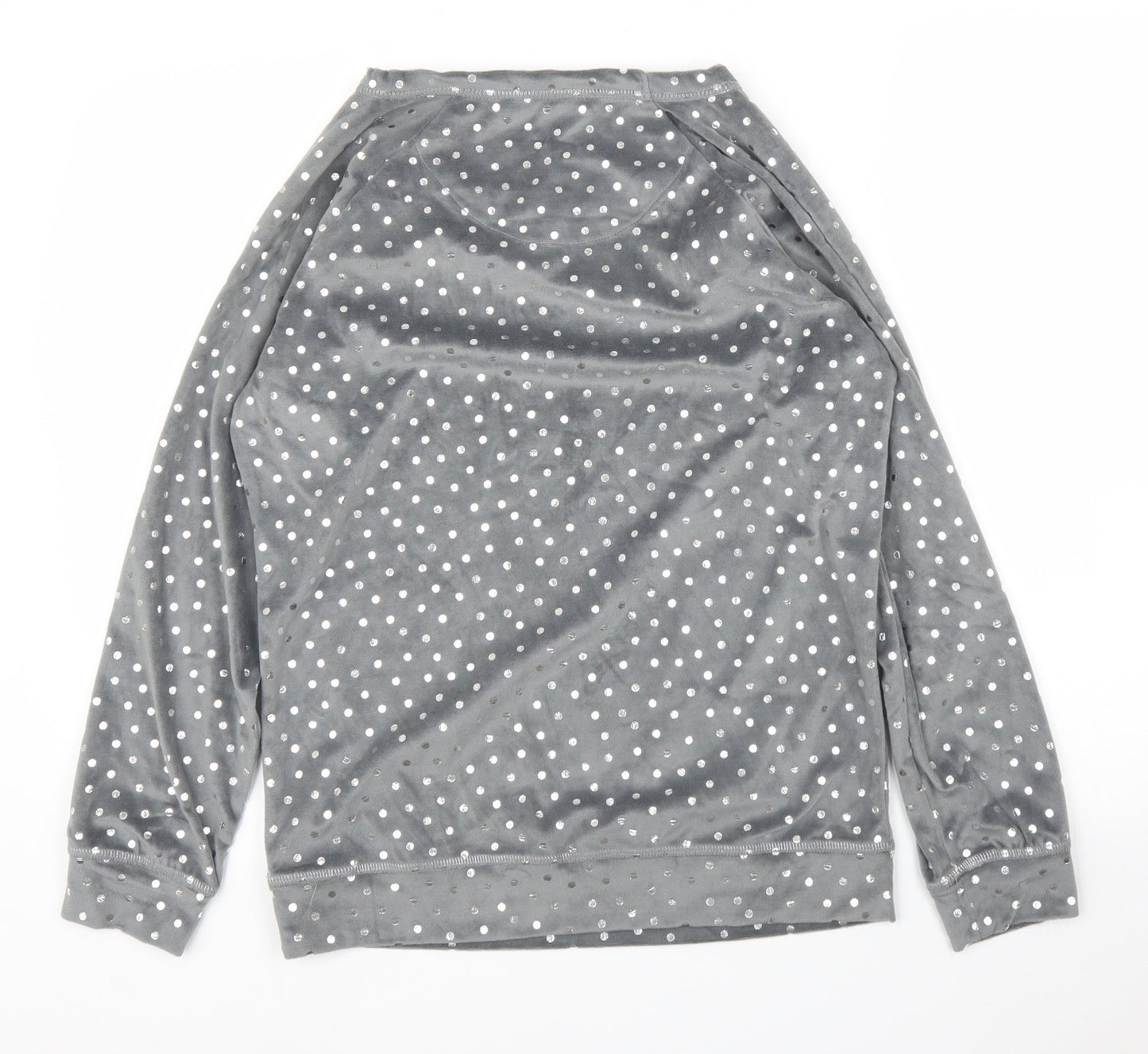 TU Womens Silver Polka Dot  Pullover Jumper Size 8  - PJ top