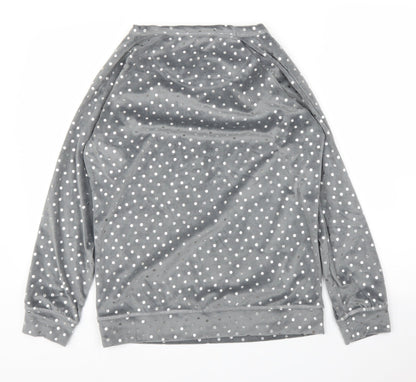 TU Womens Silver Polka Dot  Pullover Jumper Size 8  - PJ top