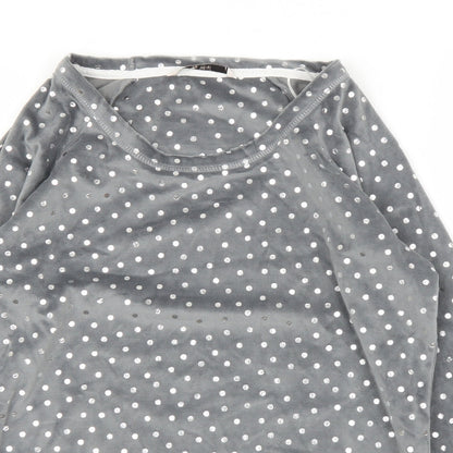 TU Womens Silver Polka Dot  Pullover Jumper Size 8  - PJ top