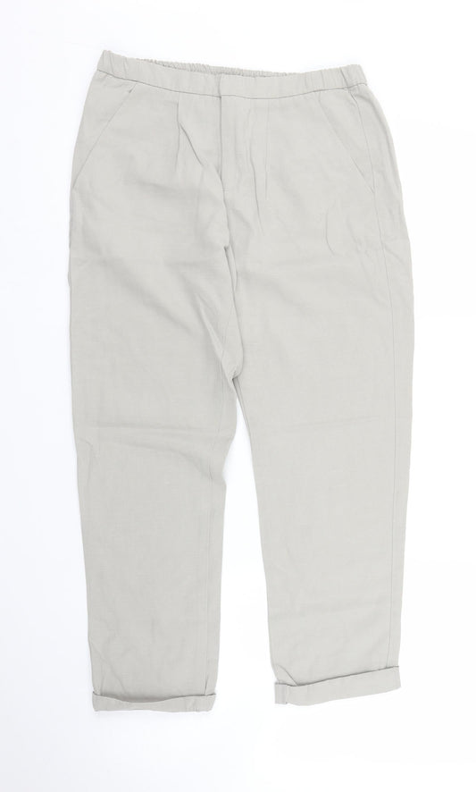 Womens UK Size 8 Stile Benetton Regular Fit Capri Grey Trousers