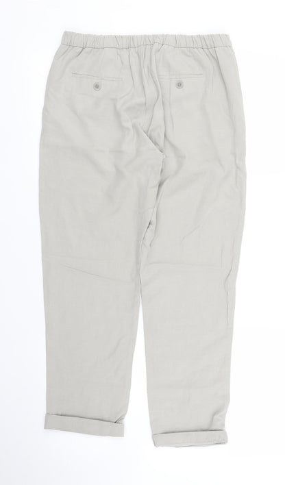 Womens UK Size 8 Stile Benetton Regular Fit Capri Grey Trousers
