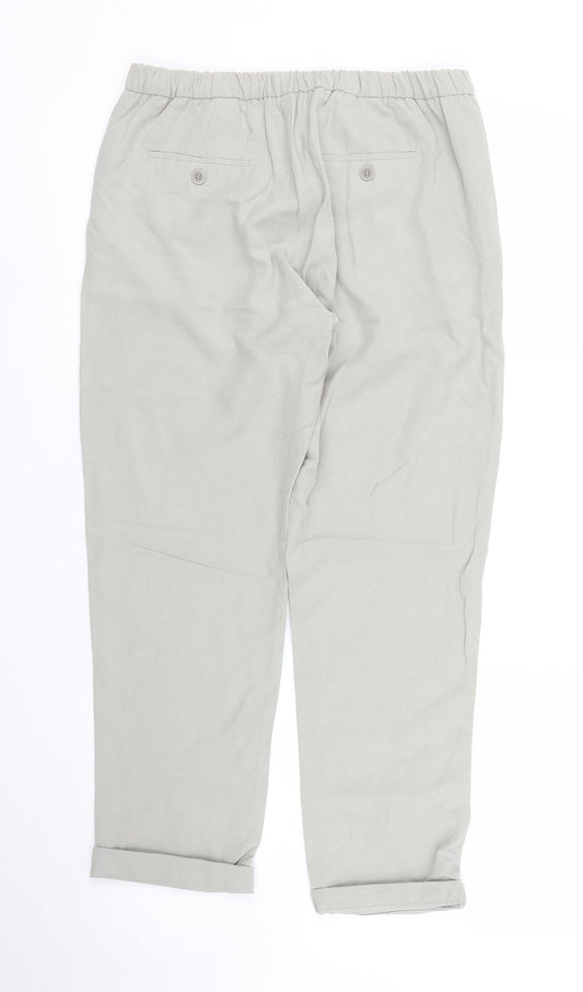 Womens UK Size 8 Stile Benetton Regular Fit Capri Grey Trousers