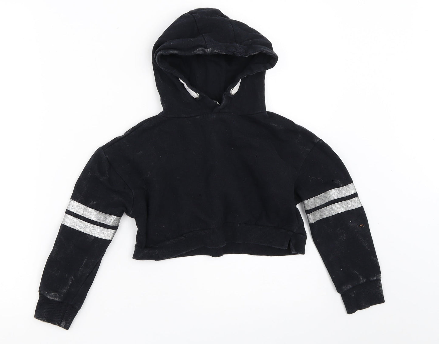 Miss Evie Girls Black   Pullover Hoodie Size 6-7 Years