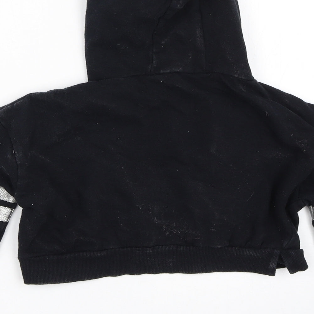 Miss Evie Girls Black   Pullover Hoodie Size 6-7 Years