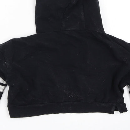 Miss Evie Girls Black   Pullover Hoodie Size 6-7 Years