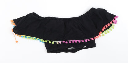 Boohoo Womens Black   Cropped Blouse Size M