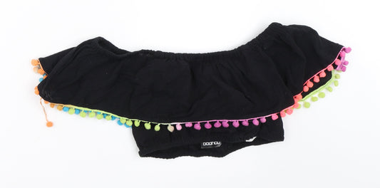 Boohoo Womens Black   Cropped Blouse Size M