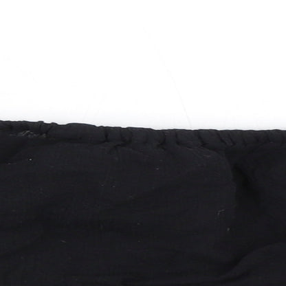 Boohoo Womens Black   Cropped Blouse Size M