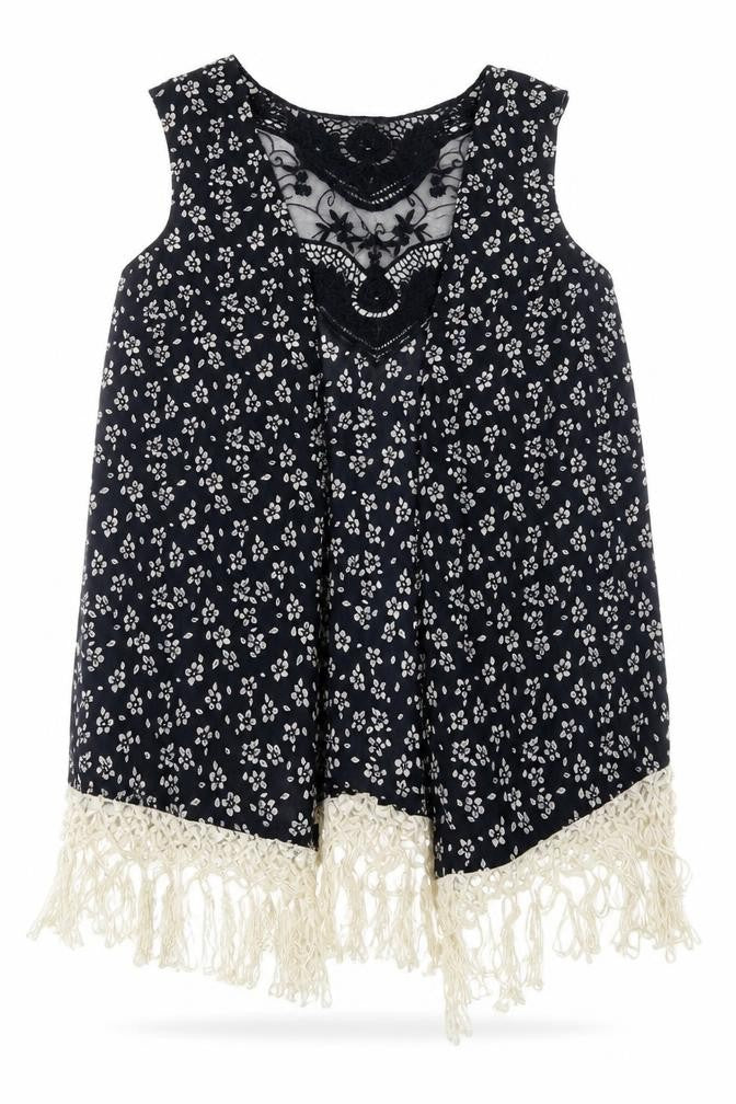 Front view of South women’s blue floral cardigan jumper, size S