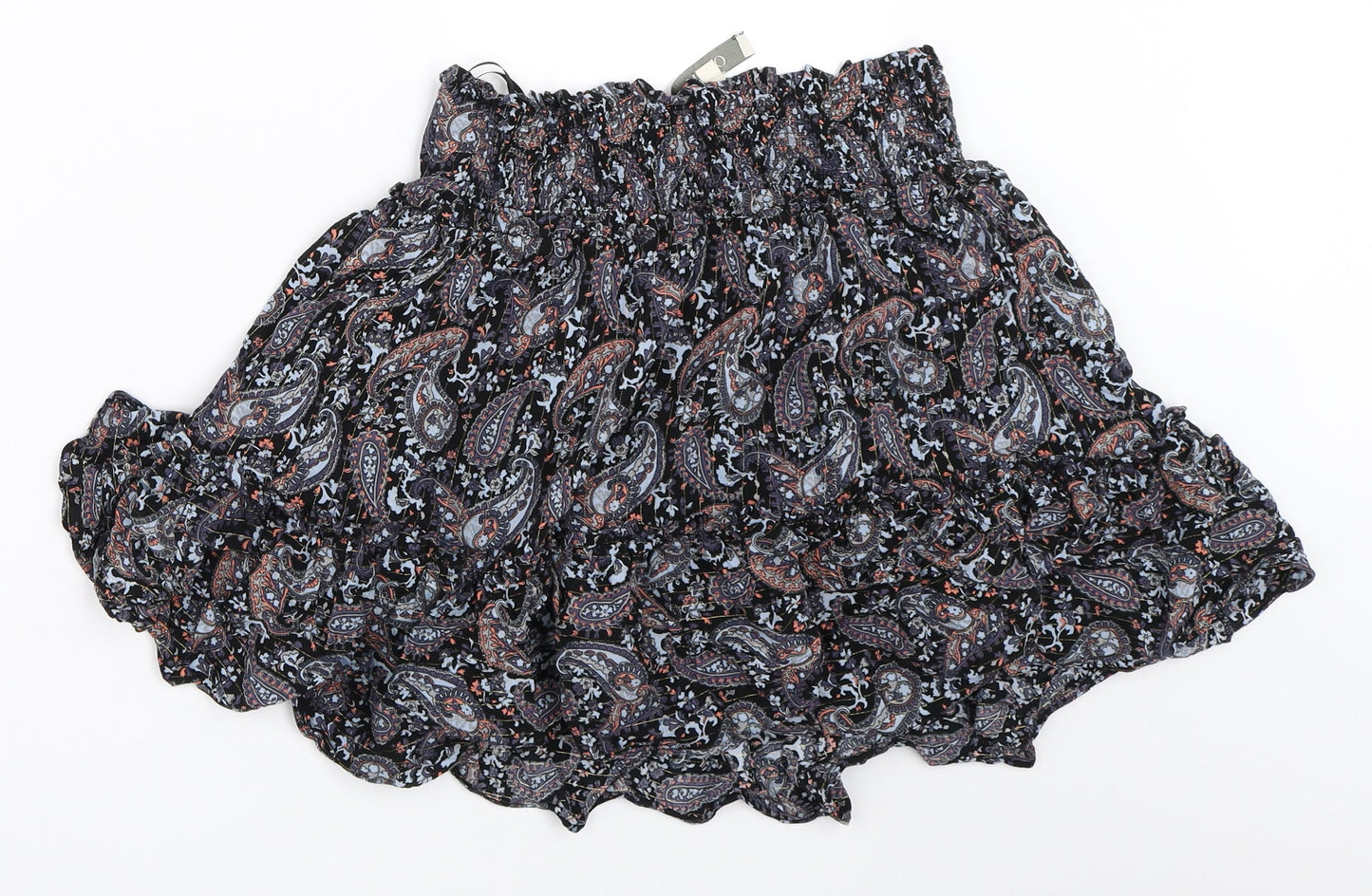 Oasis Womens Blue Paisley  Flare Skirt Size 8