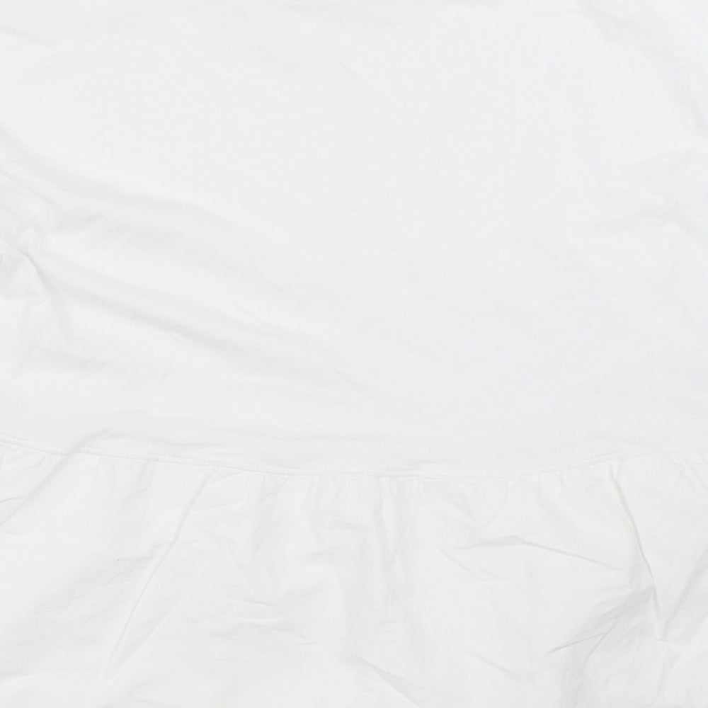 Womens UK Size 10 New Look White Basic T-Shirt