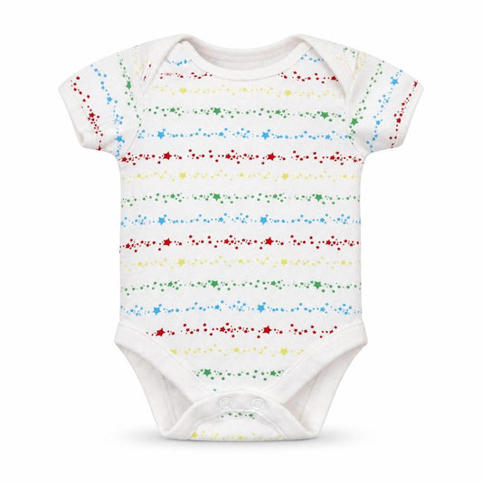 Front view of George Baby White Babygrow One-Piece, size 0-3, Months