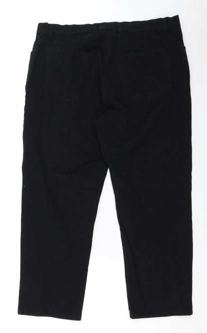 Womens UK Size L Preworn Regular Fit Mom Black Jeans