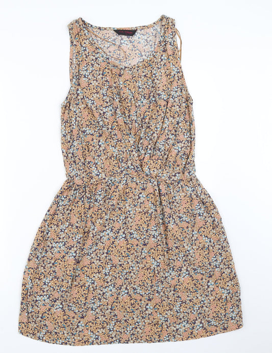 Miss Selfridge Womens Beige Floral  Fit & Flare  Size 12