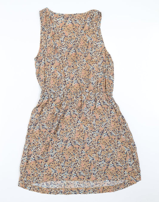 Miss Selfridge Womens Beige Floral  Fit & Flare  Size 12