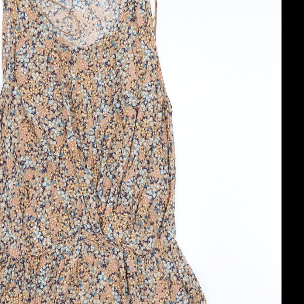 Miss Selfridge Womens Beige Floral  Fit & Flare  Size 12