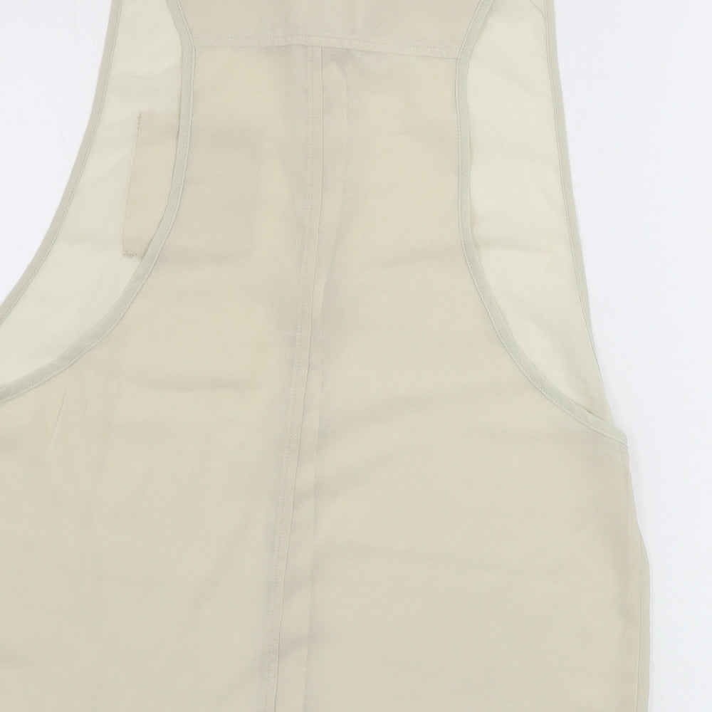 Boohoo  Womens Beige   Basic Button-Up Size 12