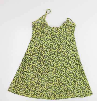 Womens UK Size 6 Topshop Yellow Basic Tank