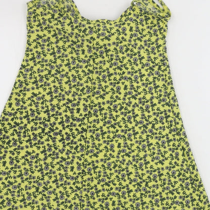 Womens UK Size 6 Topshop Yellow Basic Tank