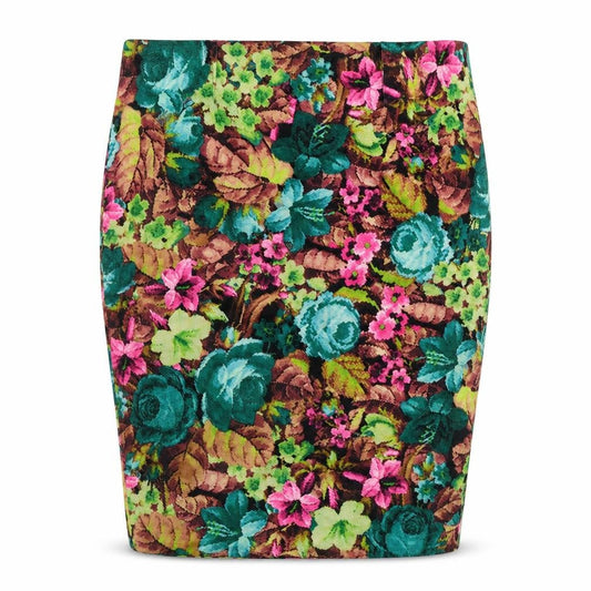 dan ling  Womens Green Floral  Bandage Skirt Size 32 in
