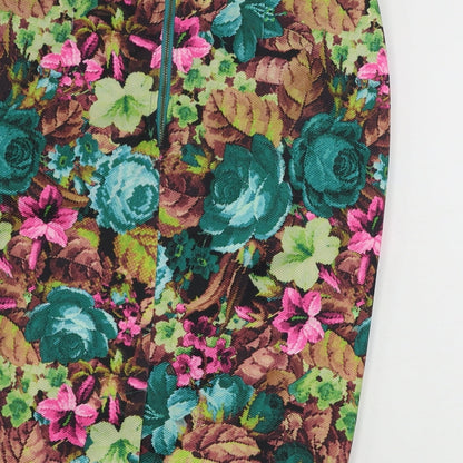 dan ling  Womens Green Floral  Bandage Skirt Size 32 in