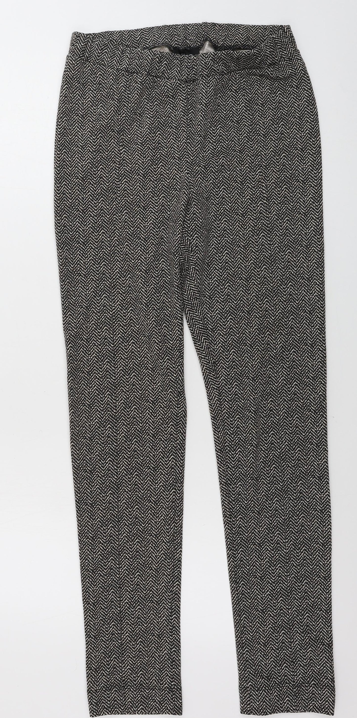 Oltre Womens Beige Geometric  Trousers  Size 28 in L27 in