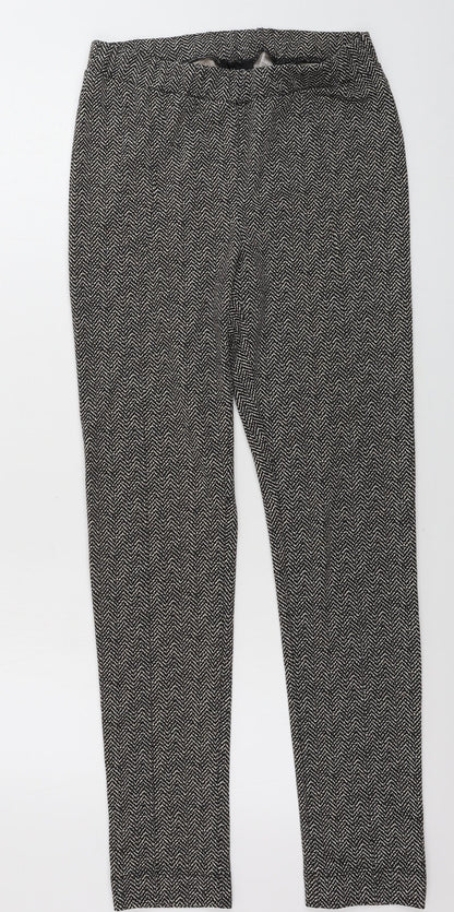Oltre Womens Beige Geometric  Trousers  Size 28 in L27 in
