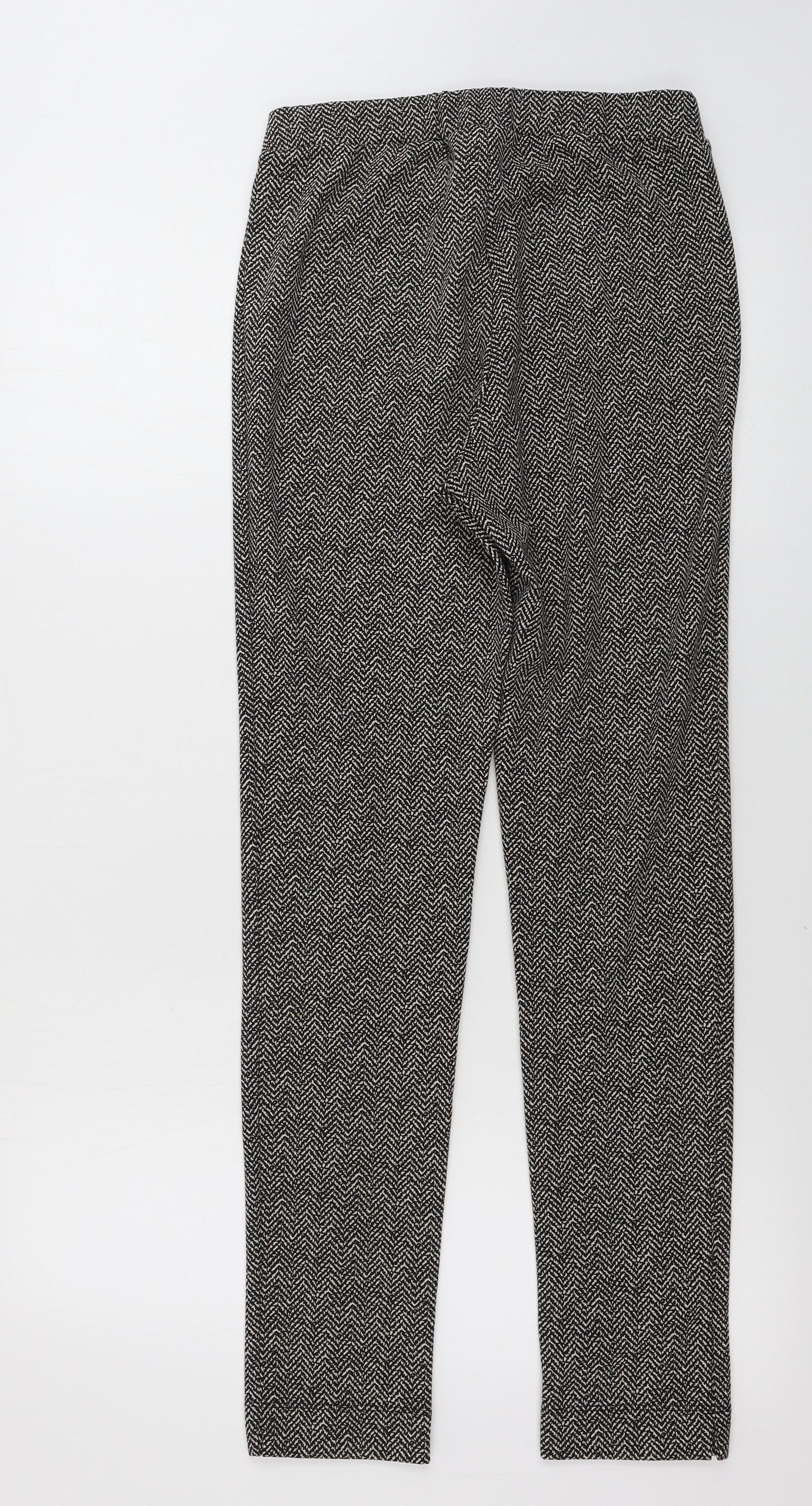 Oltre Womens Beige Geometric  Trousers  Size 28 in L27 in