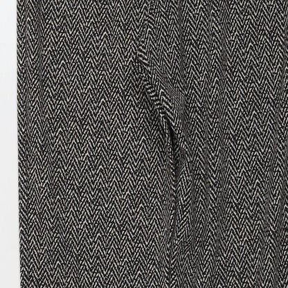 Oltre Womens Beige Geometric  Trousers  Size 28 in L27 in