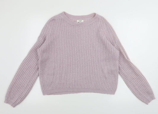 Womens UK Size S Jaqueline de Yong Pink Pullover Jumper