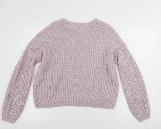 Womens UK Size S Jaqueline de Yong Pink Pullover Jumper