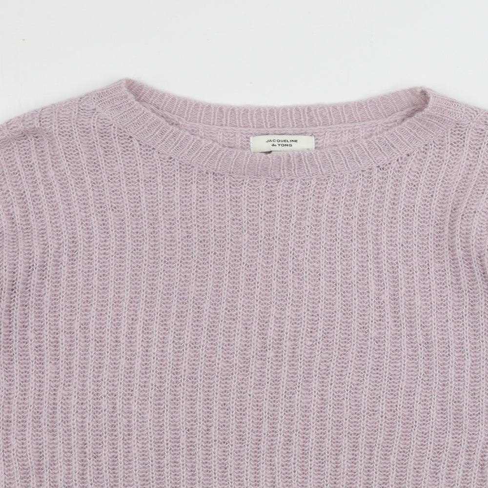 Womens UK Size S Jaqueline de Yong Pink Pullover Jumper