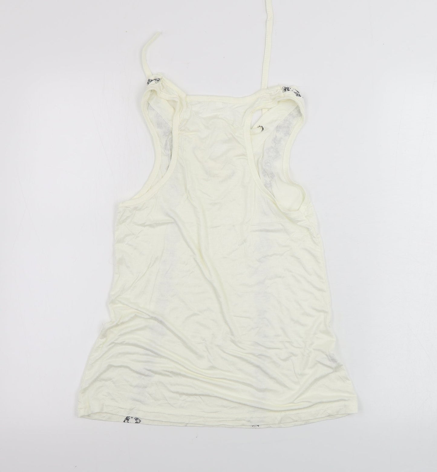 Womens UK Size S Preworn White Basic Tank