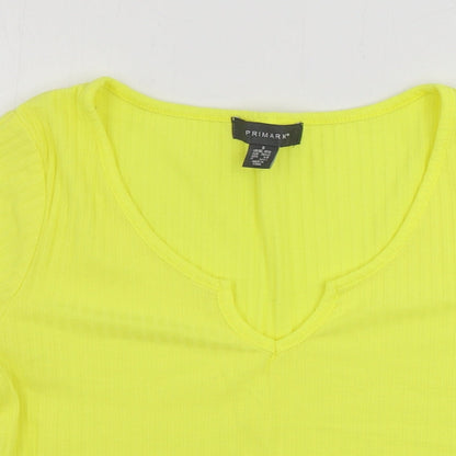 Primark  Womens Yellow   Basic T-Shirt Size S