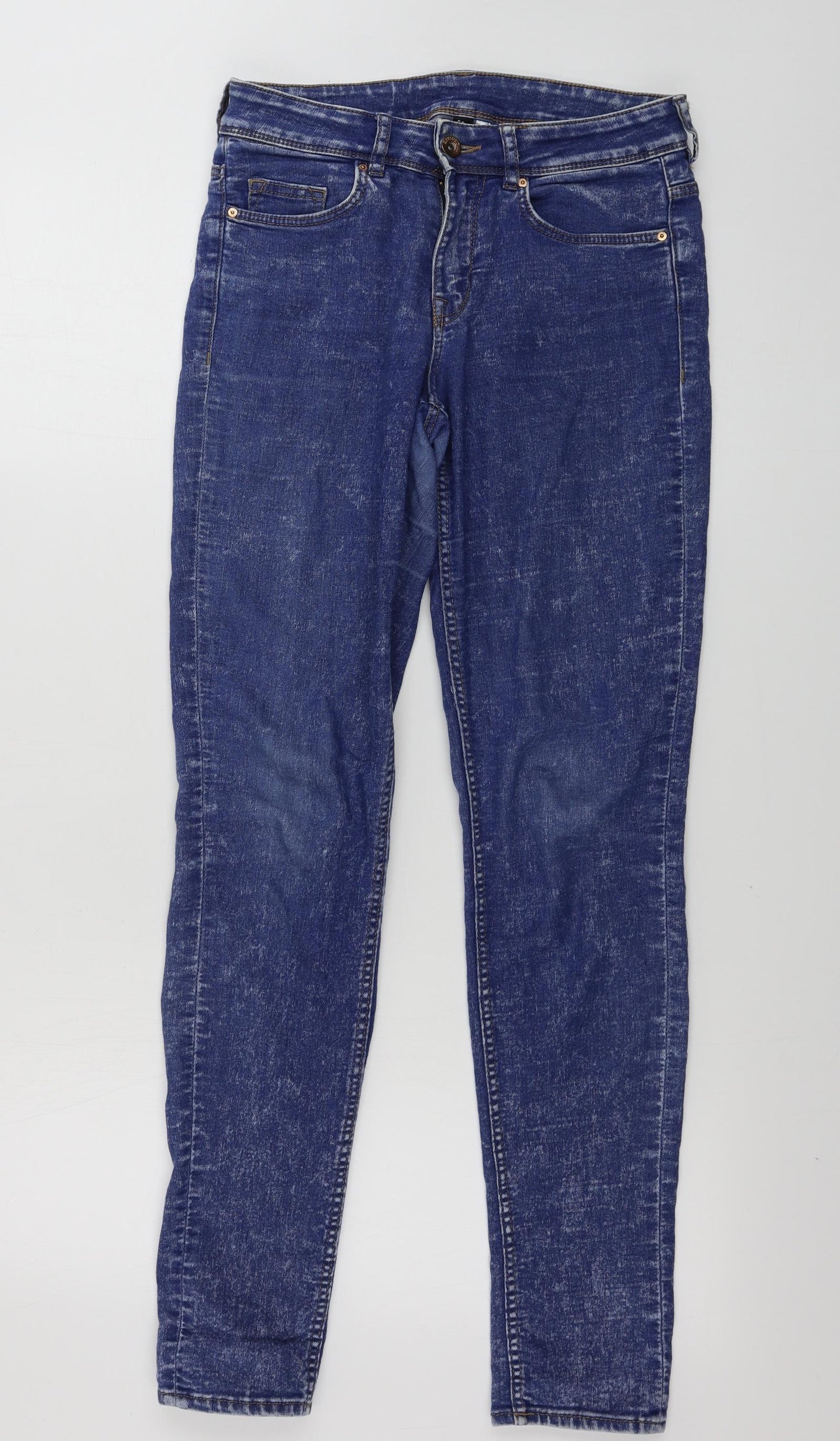 Womens UK Size 6 H&M Regular Fit Skinny Blue Jeans