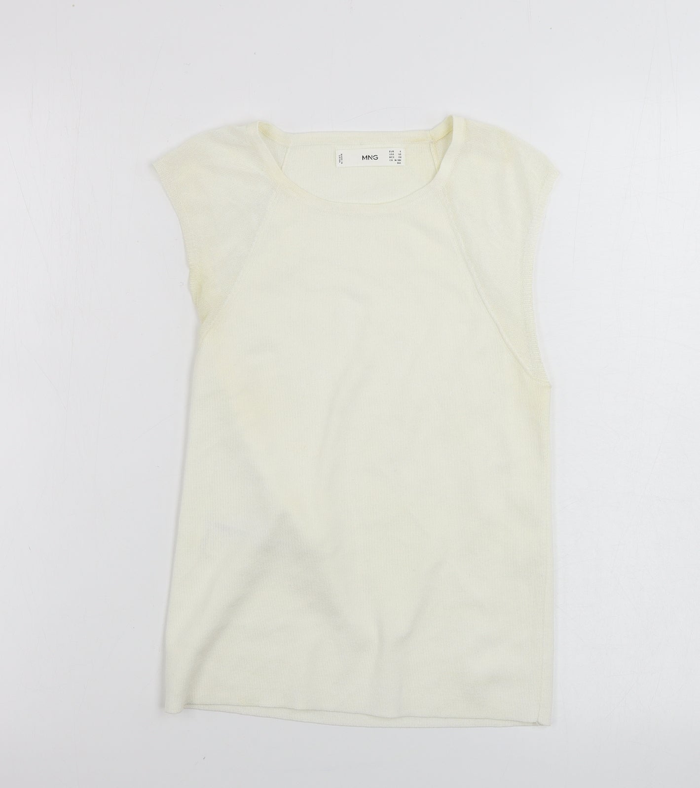Womens UK Size S Mng Ivory Basic Tank