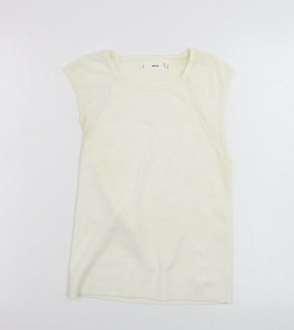 Womens UK Size S Mng Ivory Basic Tank