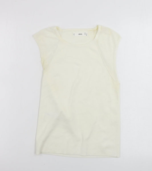 Womens UK Size S Mng Ivory Basic Tank