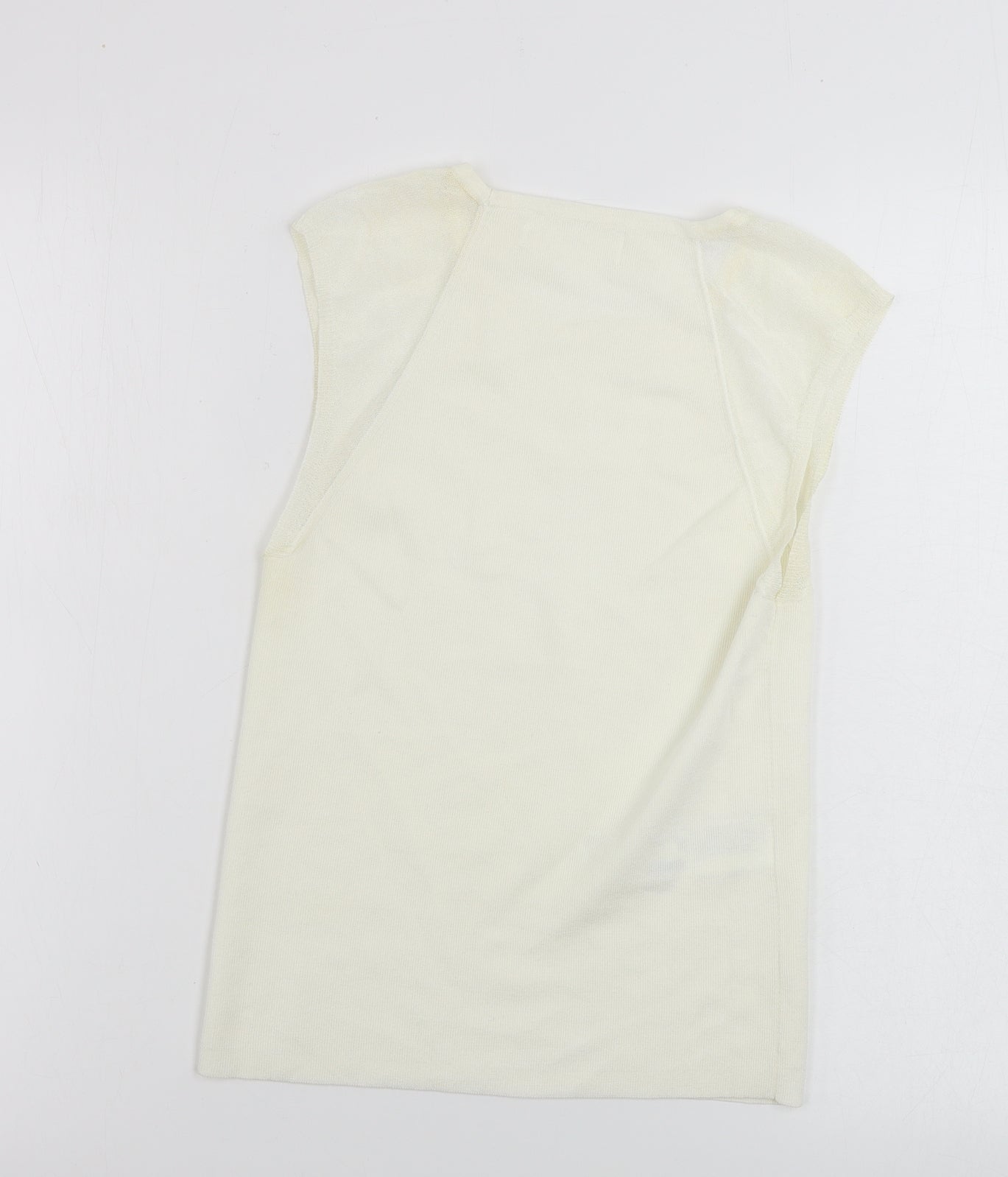 Womens UK Size S Mng Ivory Basic Tank