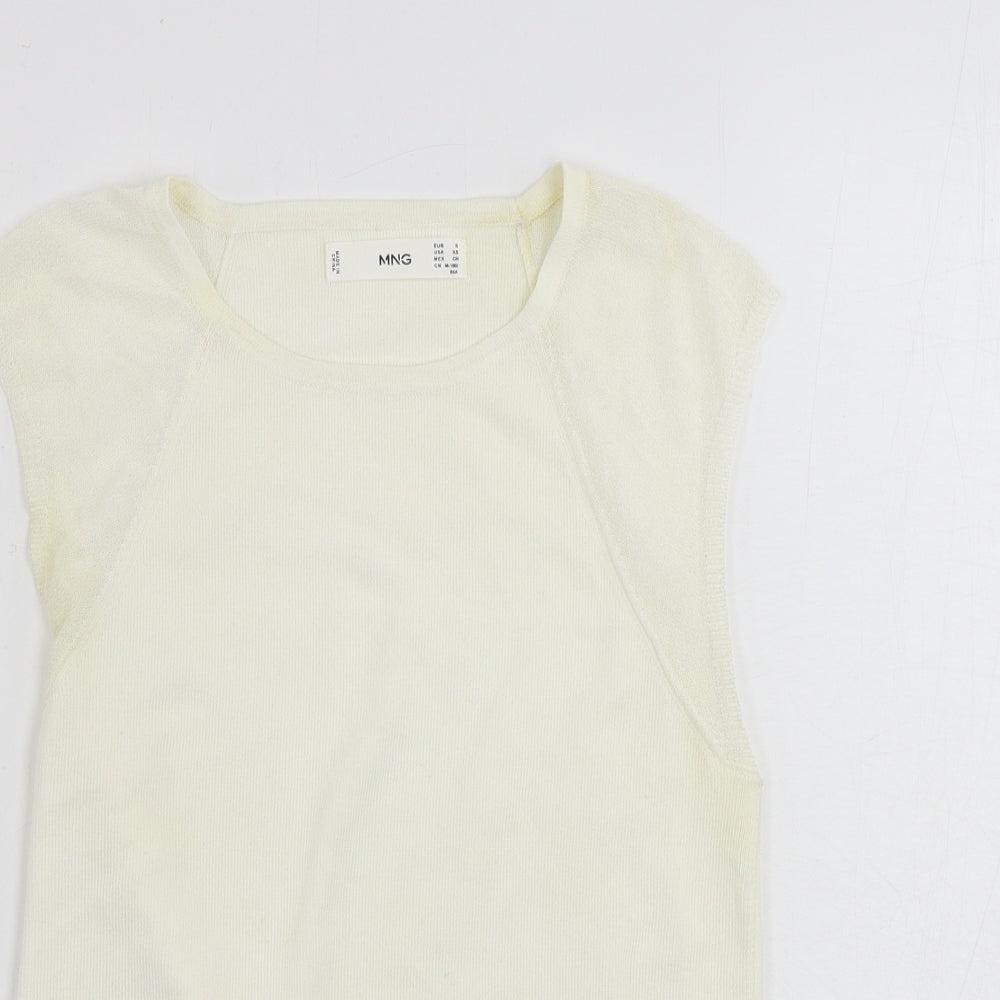 Womens UK Size S Mng Ivory Basic Tank
