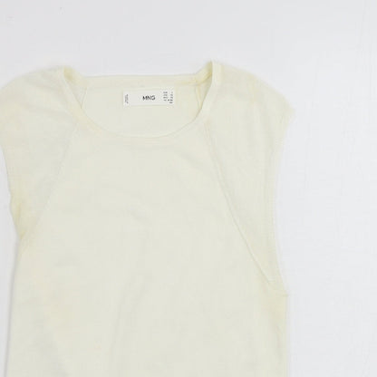 Womens UK Size S Mng Ivory Basic Tank