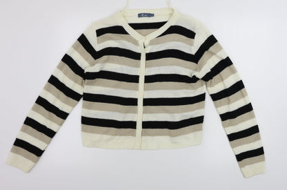 Womens UK Size 12 EVIE Beige Cardigan Jumper