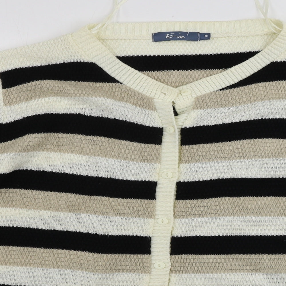 Womens UK Size 12 EVIE Beige Cardigan Jumper