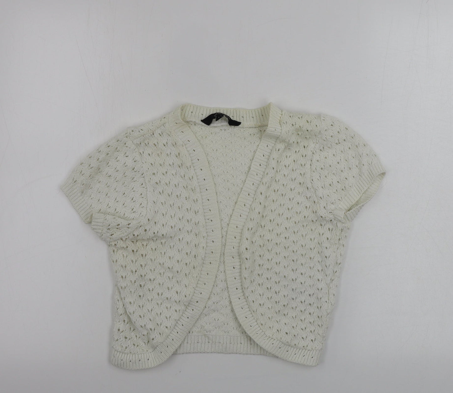 Womens UK Size 12 New Look White Cardigan Jumper