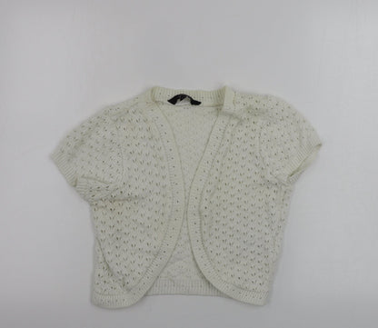 Womens UK Size 12 New Look White Cardigan Jumper