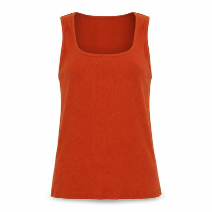 Womens UK Size 12 Peacocks Orange Basic Tank