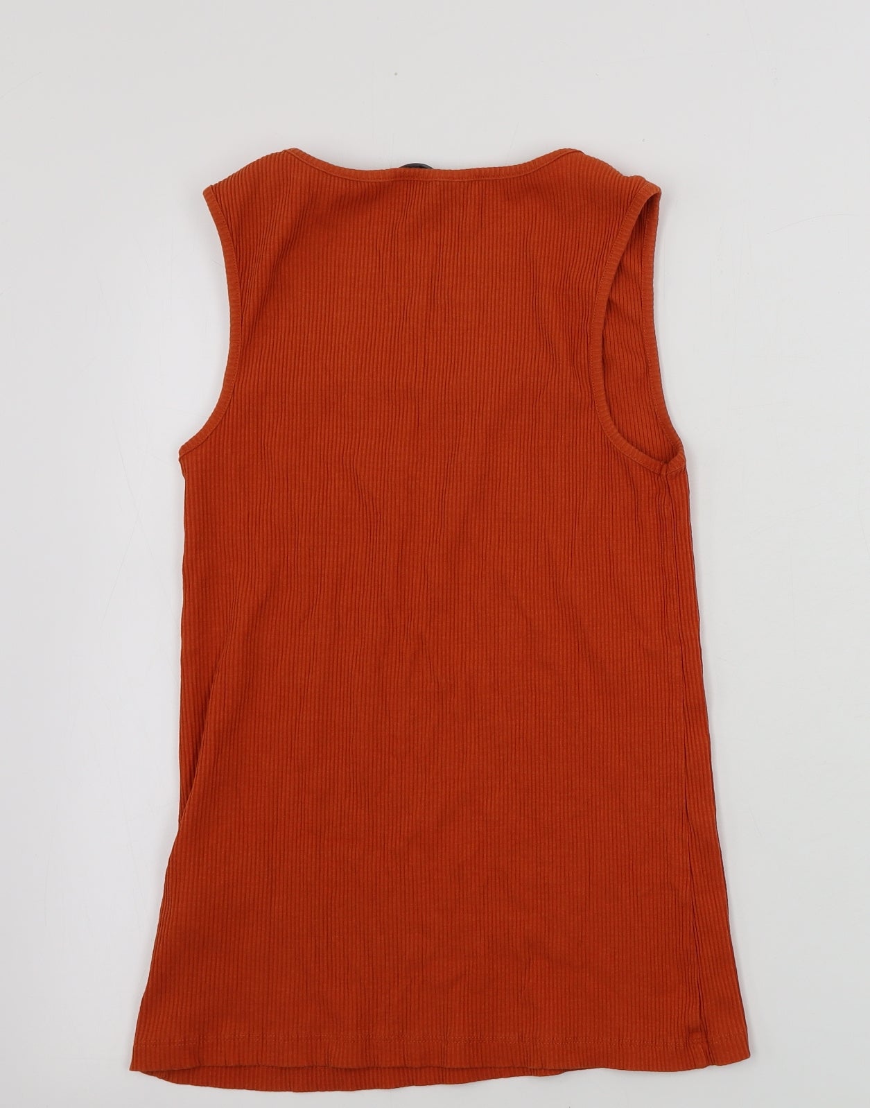 Womens UK Size 12 Peacocks Orange Basic Tank