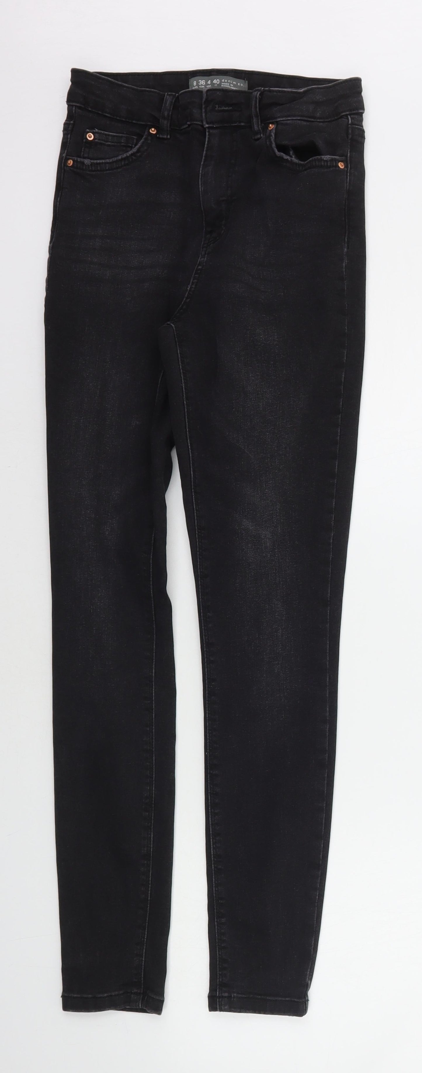 Denim & Co. Womens Grey   Skinny Jeans Size 8 L26 in