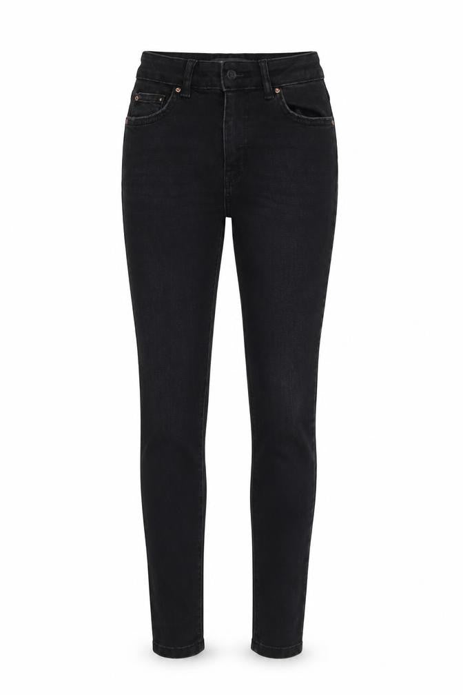 Front view of Denim & Co. women’s grey skinny jeans, size UK 8, 26-inch leg