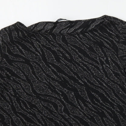 Womens UK Size 12 Dorothy Perkins Black Basic T-Shirt
